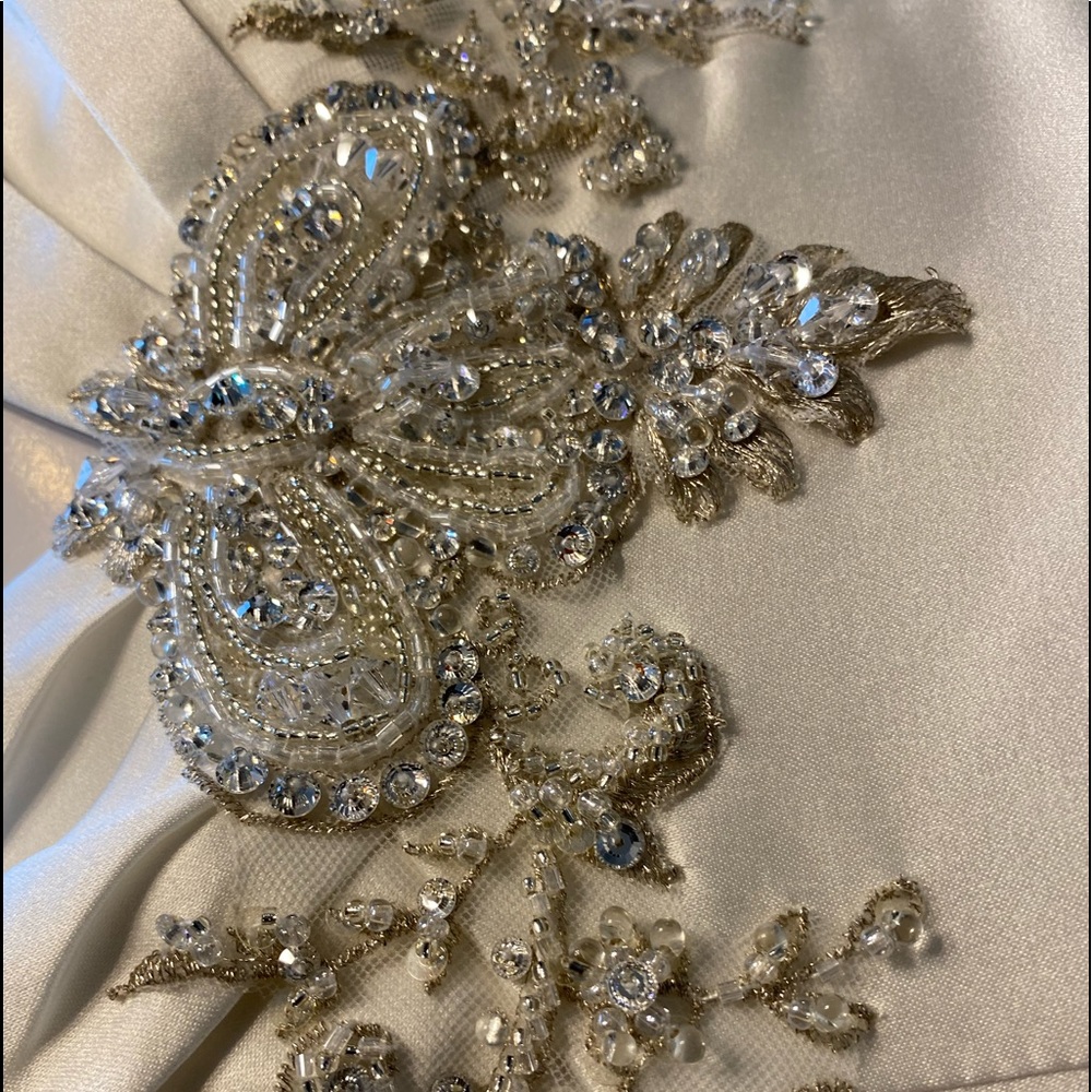 Wedding dress by Allure Bridals. Satin Mermaid style, ivory
